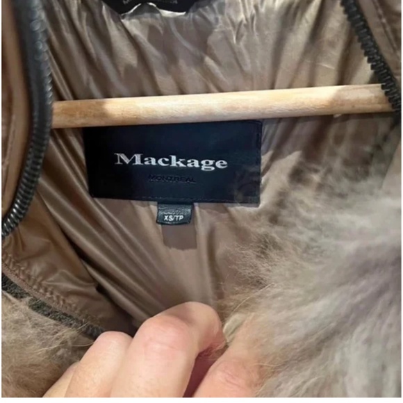 MACKAGE metallic bronze down jacket / winter coat - Picture 5 of 7